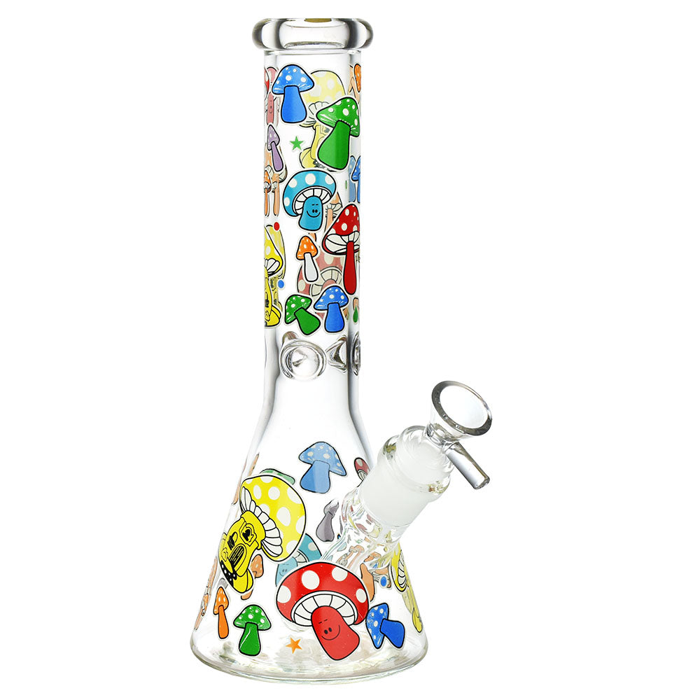 Mushroom Afterglow Beaker Bong | Regular Size | Rainbow
