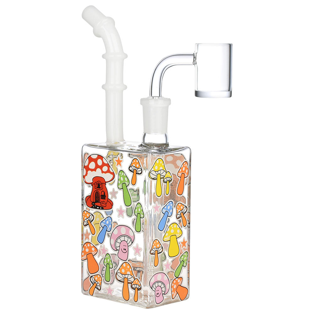 Glow Mushroom Juice Box Dab Rig | Front View