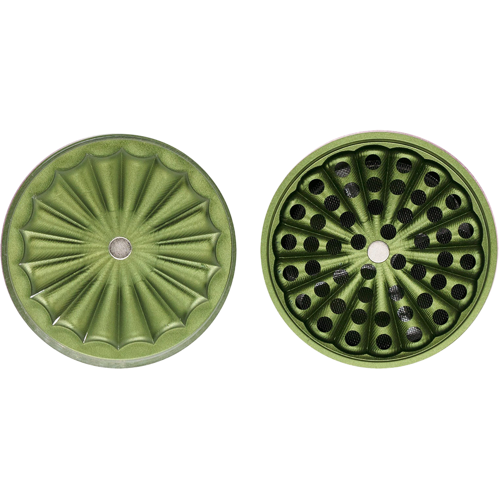 ONGROK Flower Petal Toothless Grinder | 2.5" | Green | Flower-Shaped Mill