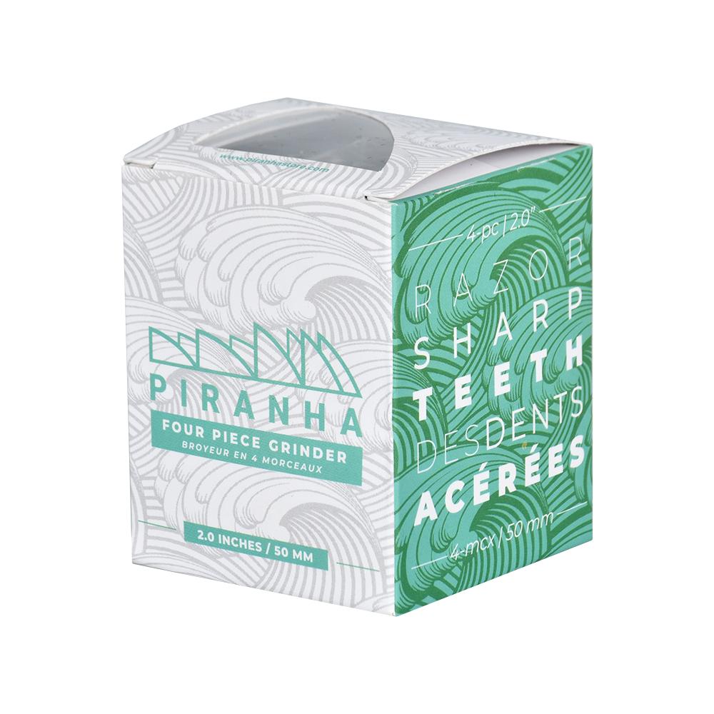 Piranha Aluminum Grinder | 4pc | 2" | Packaging