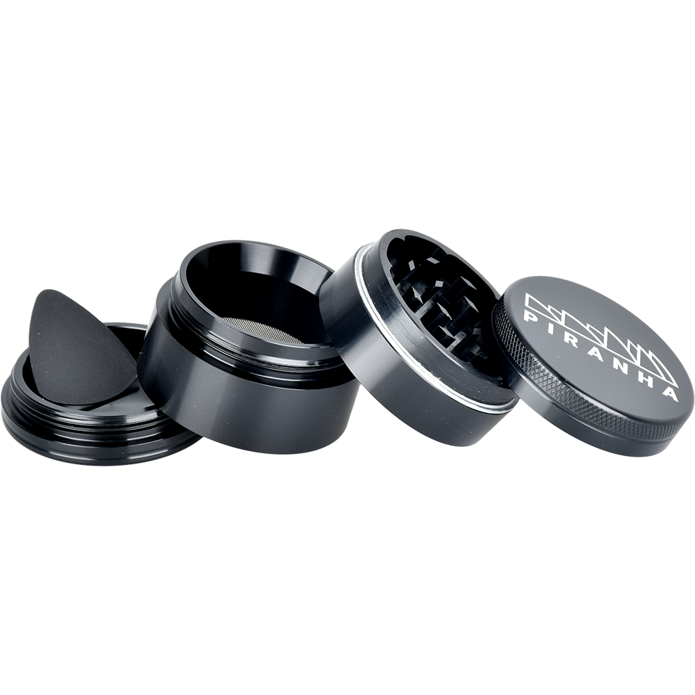 Piranha Aluminum Grinder | 4pc | 2" | Pieces Spread