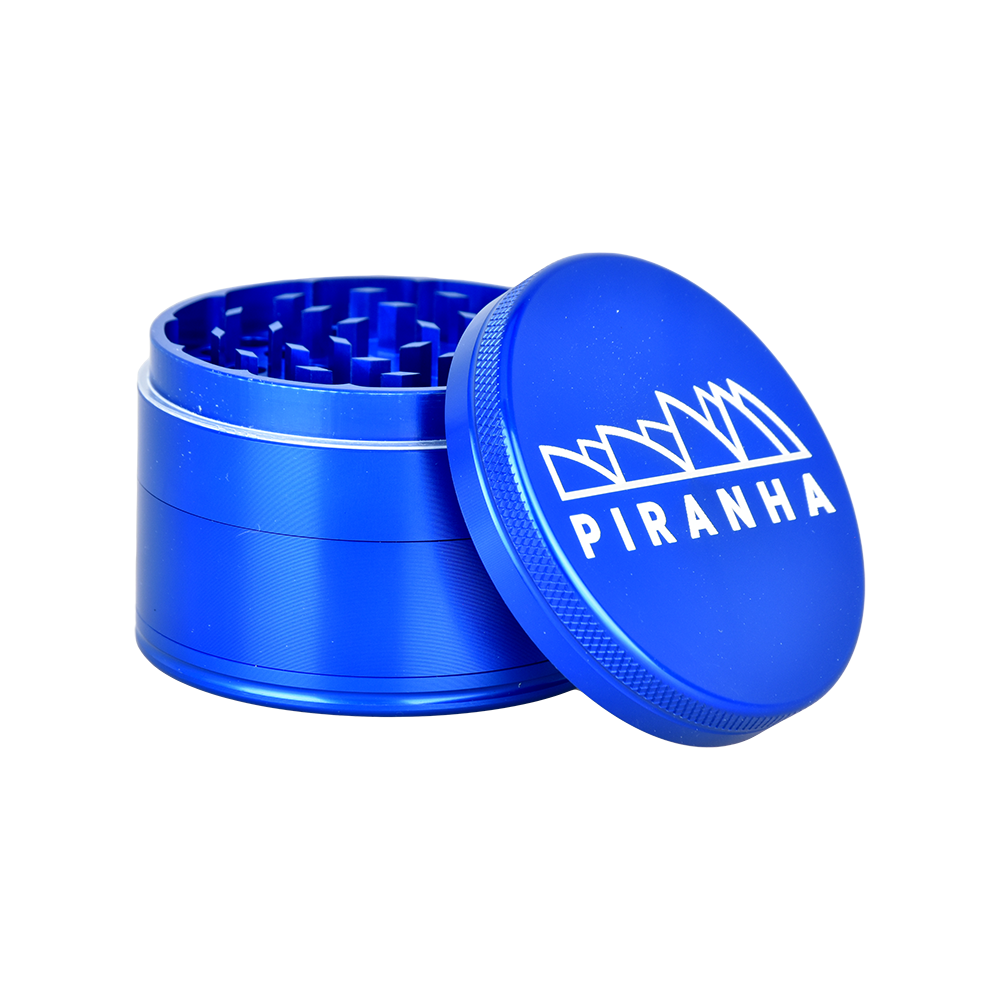 Piranha Aluminum Grinder | 4pc | 2.5" | Blue