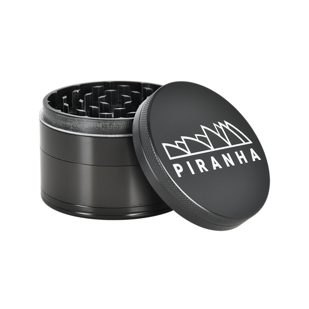 Piranha Aluminum Grinder | 4pc | 2.5" | Gunmetal