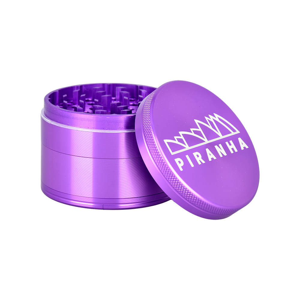Piranha Aluminum Grinder | 4pc | 2.5" | Purple