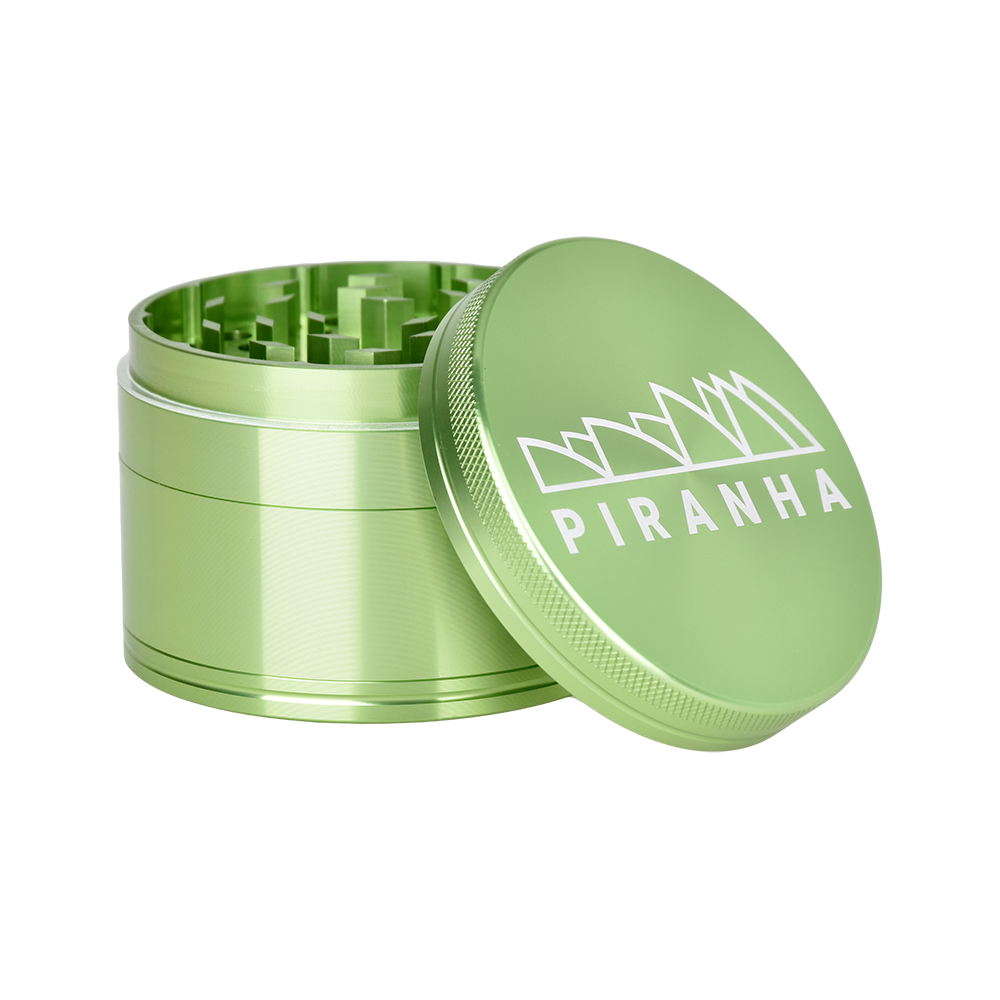 Piranha Aluminum Grinder | 4pc | 3" | Green
