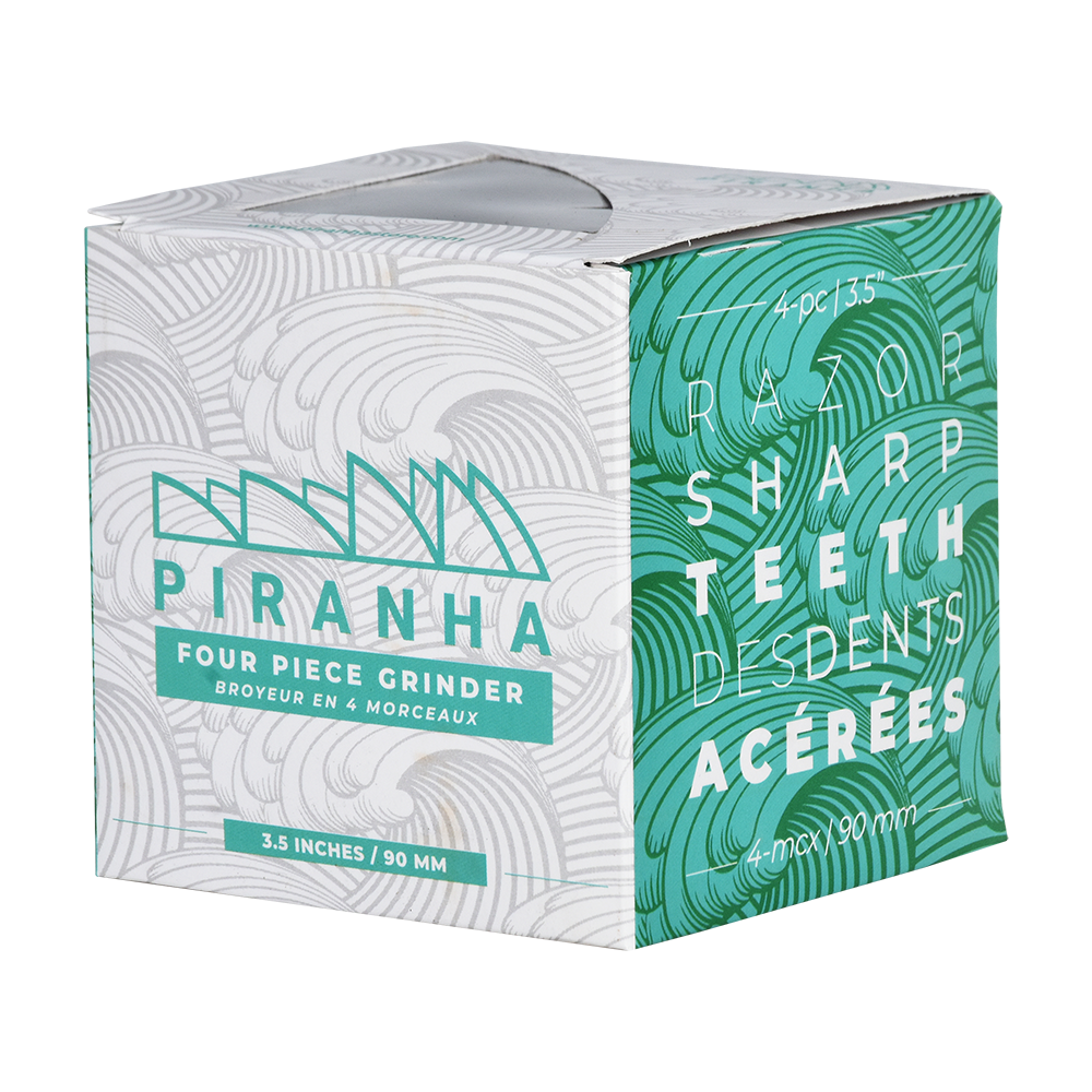 Piranha Aluminum Grinder | 4pc | 3.5" | Packaging