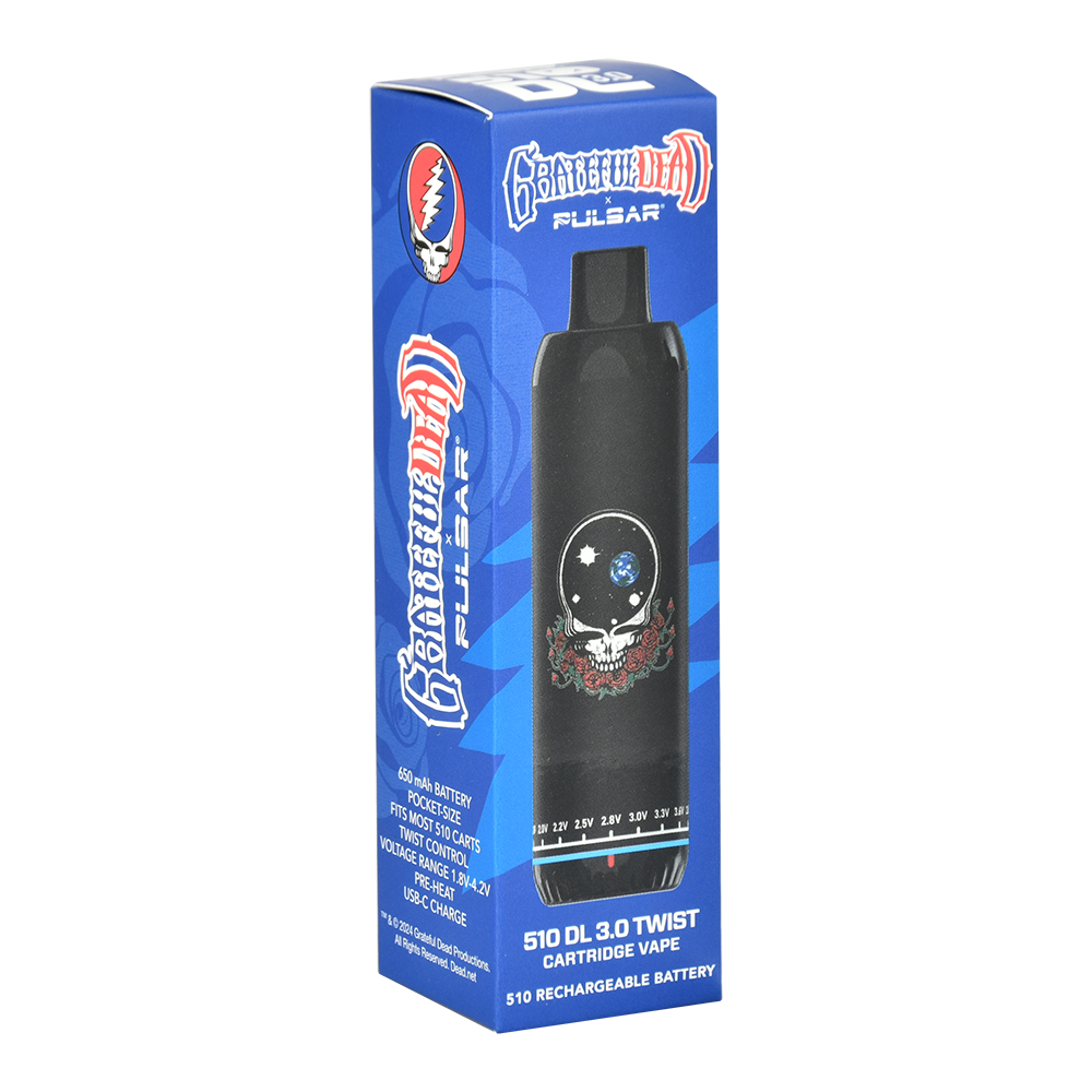 Pulsar 510 DL 3.0 Twist Auto-Draw Vape Pen | Grateful Dead Collab | Packaging