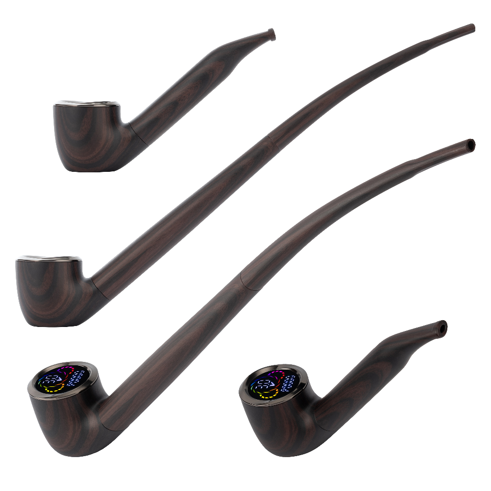 Pulsar 510 DL Wizard Pipe Auto-Draw Vape | Ensorcelled Ebony | Sherlock & Wizard Stems Side View