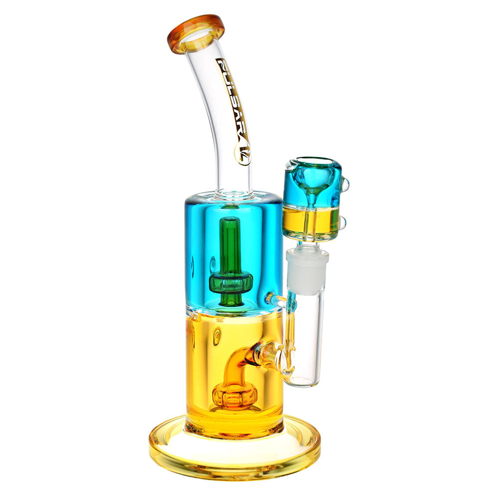 Pulsar Bicolor Glycerin Chugger Bong | Blue & Orange