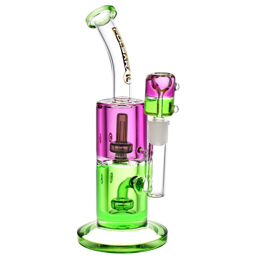 Pulsar Bicolor Glycerin Chugger Bong | Purple & Green