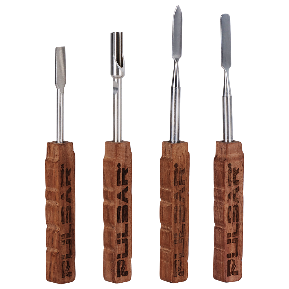 Pulsar Coalescence Wooden Dab Tool Set | Group View