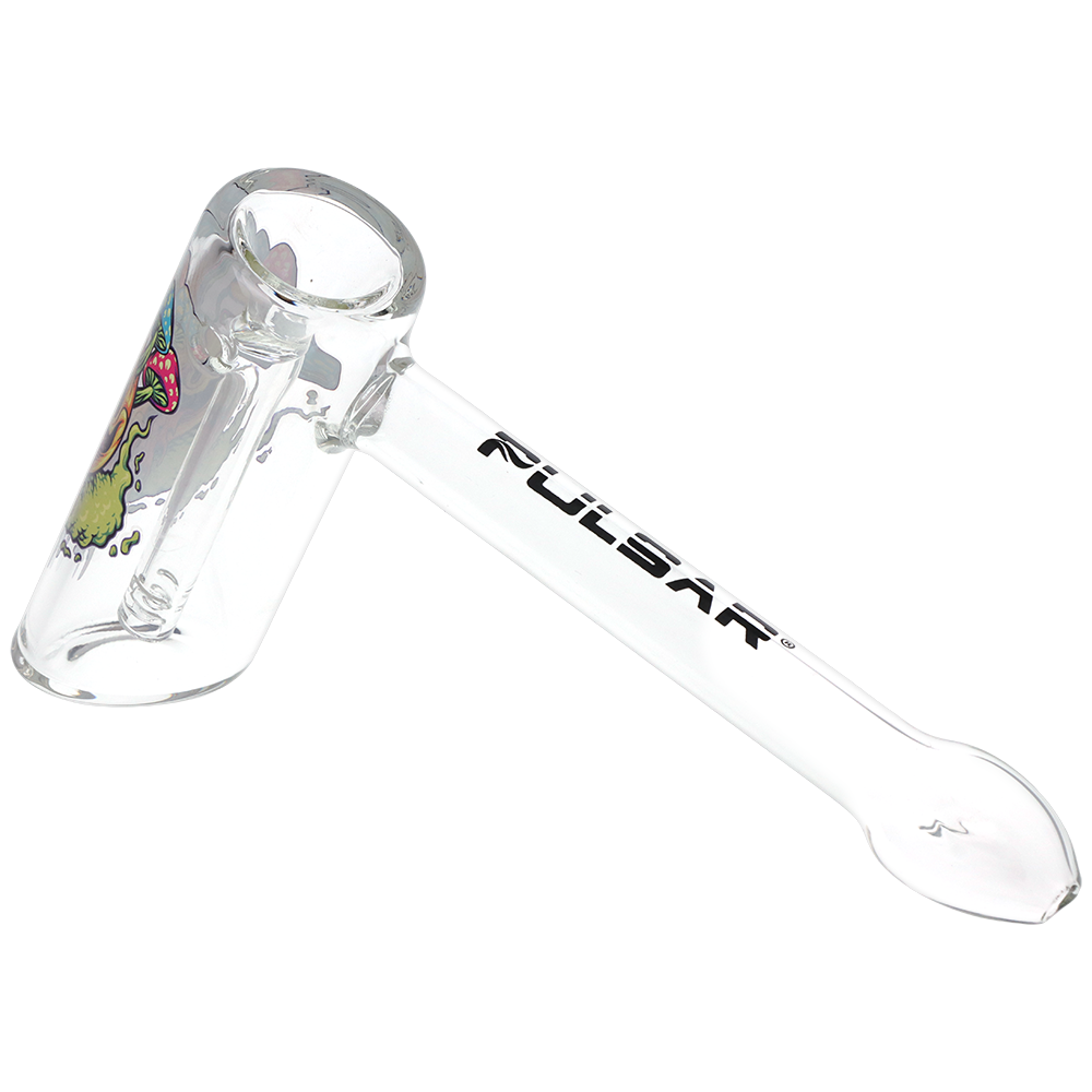 Pulsar Design Series Hammer Bubbler | Shroom Face | Back View