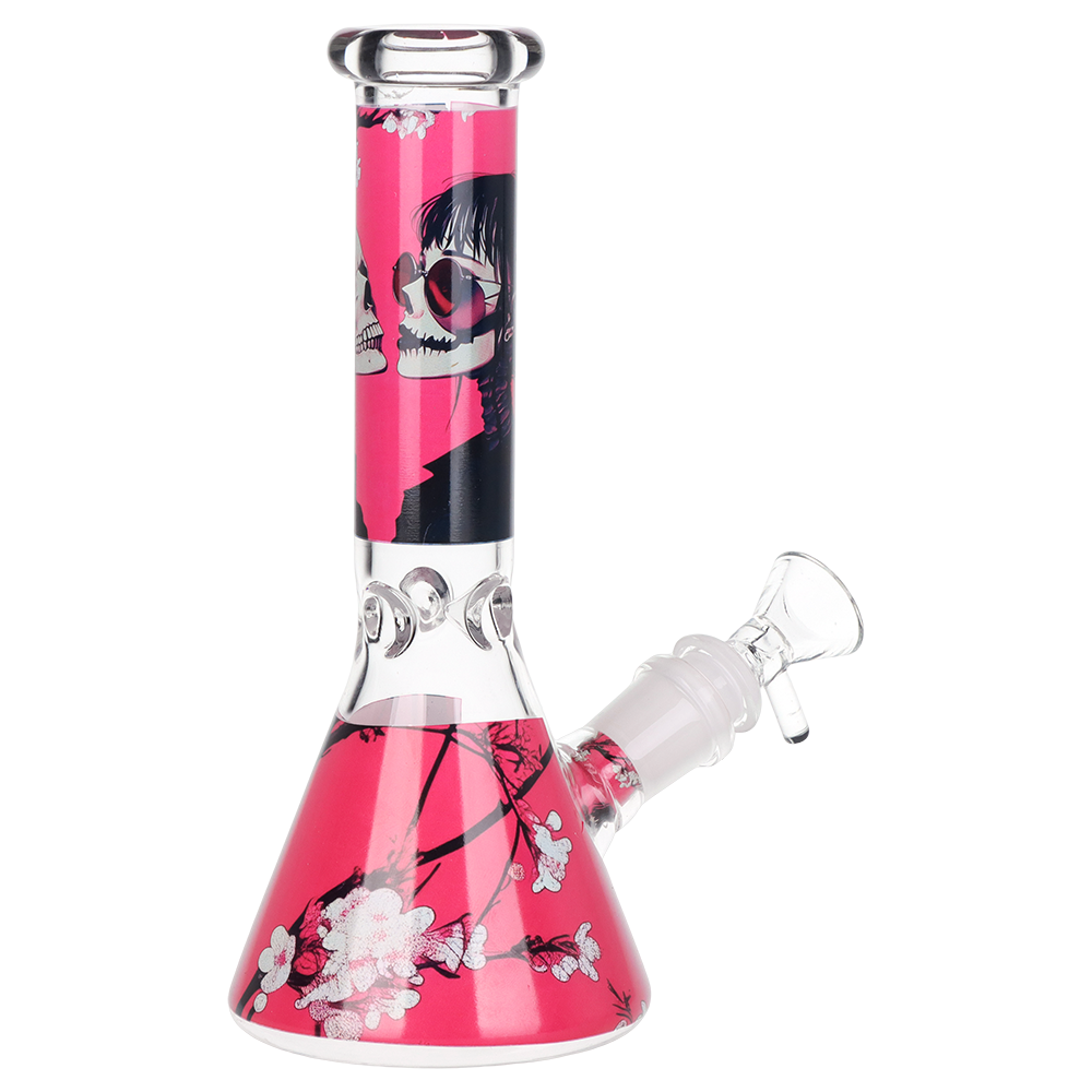 Pulsar Design Series Smoker's Kit | Sakura Skulls | Beaker Bong Back View