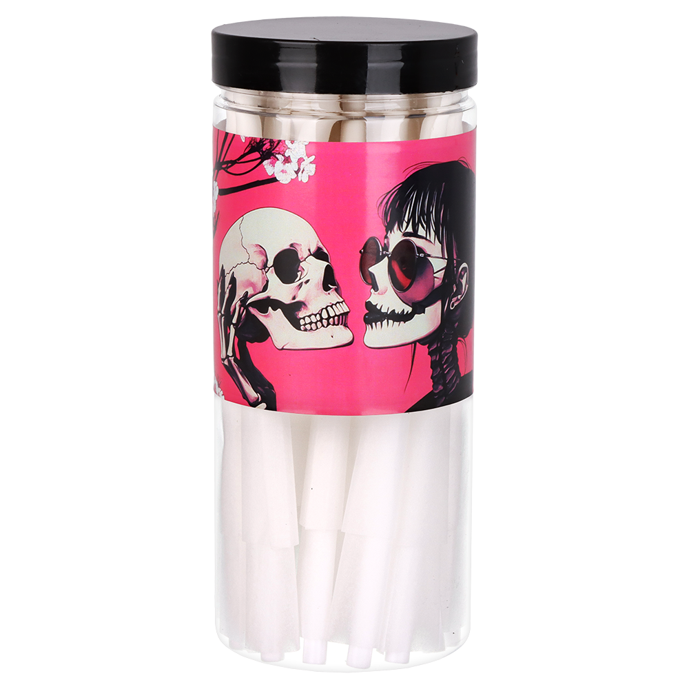 Pulsar Design Series Smoker's Kit | Sakura Skulls | King Size Pre-Rolled Cones