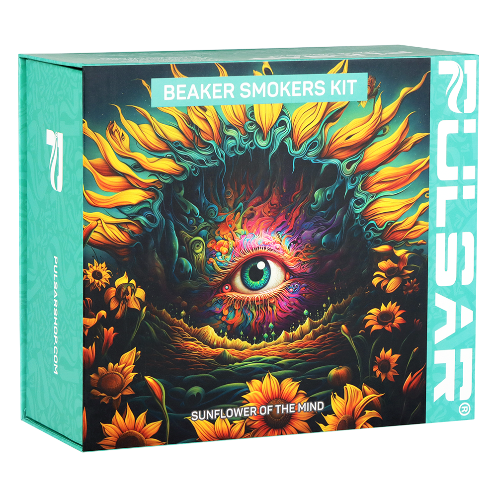 Pulsar Design Series Smoker's Kit | Sunflower Of The Mind | Gift Box Packaging