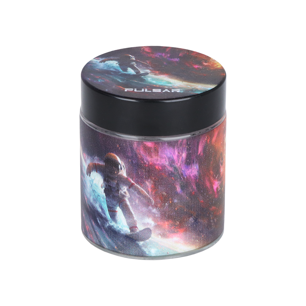 Pulsar Design Series Smoker's Travel Kit | Astro Surfer | Glass Storage Jar