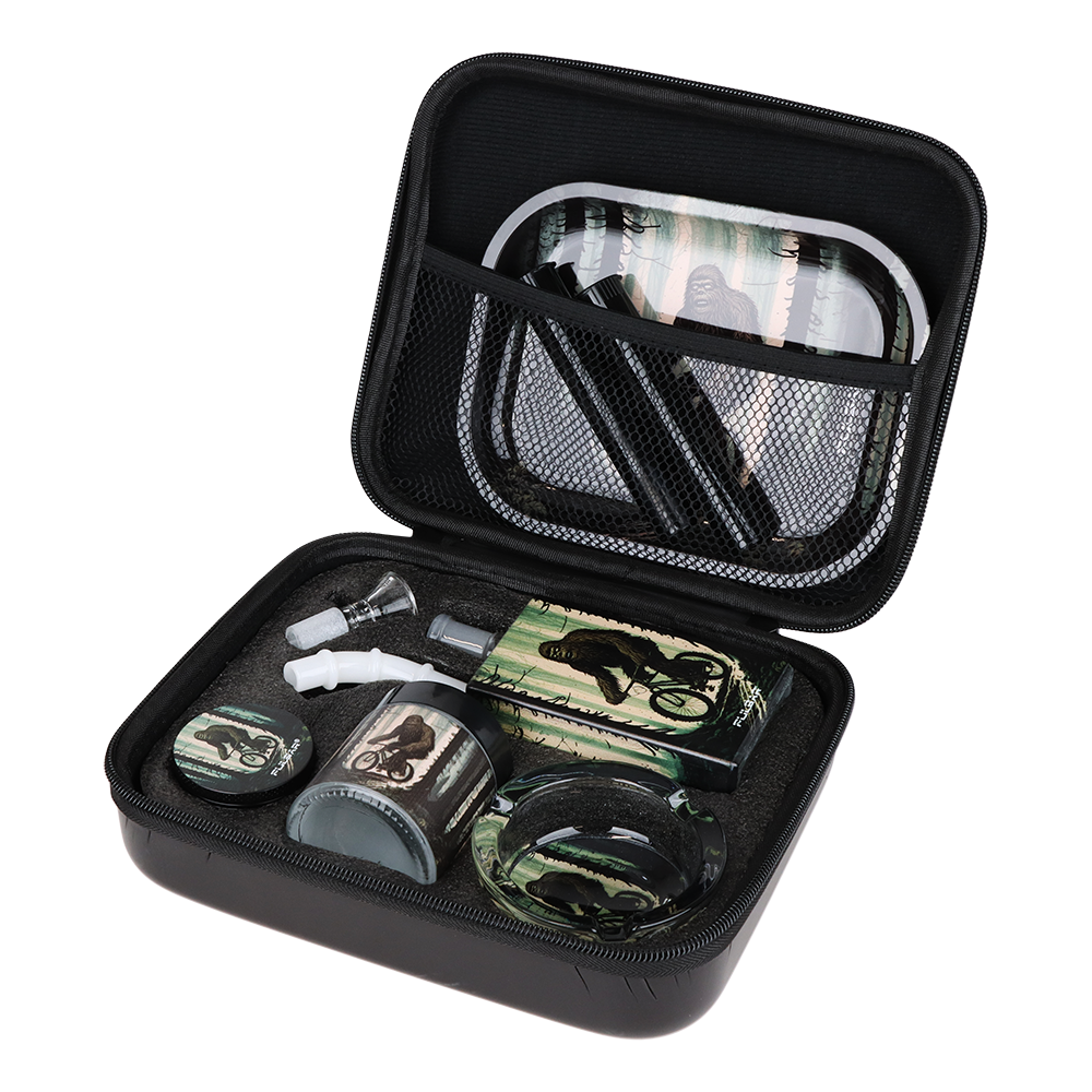Pulsar Design Series Smoker's Travel Kit | Bigfoot Rides Again | Carry Case Open View