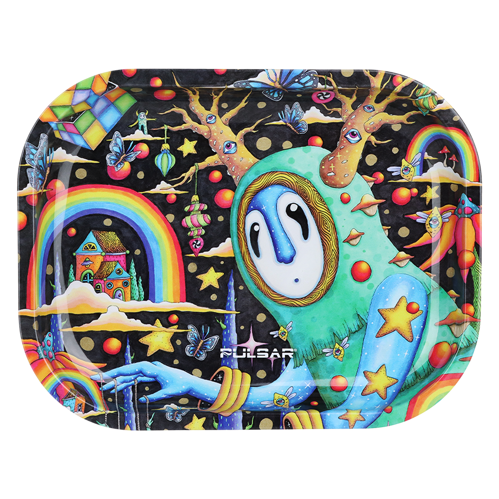 Pulsar Design Series Smoker's Travel Kit | The World Was Mad | Metal Rolling Tray