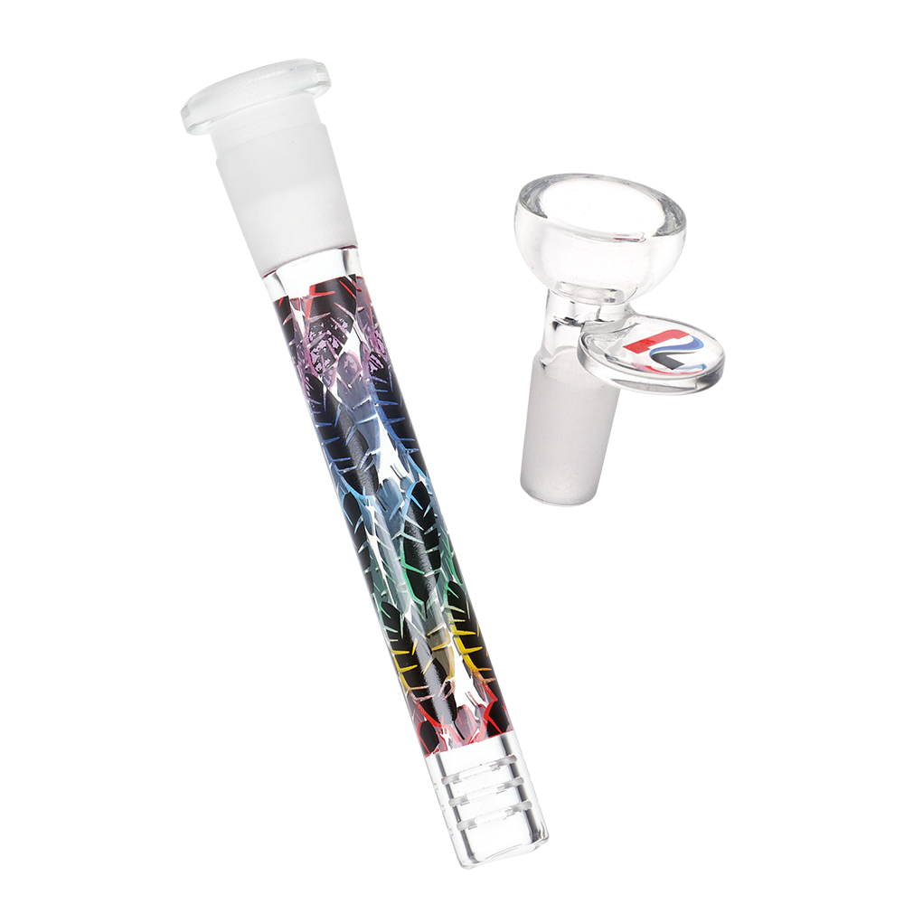 Pulsar Design Series Straight Tube Bong | Bigfoot Stroll | Matching Slitted Diffuser Downstem & Herb Slide
