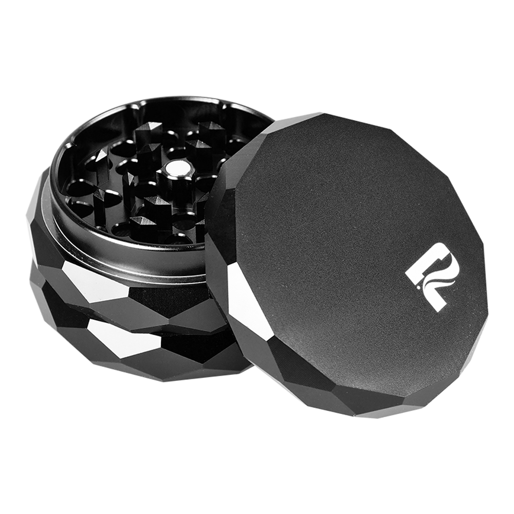Pulsar Diamond Faceted Herb Grinder | Black