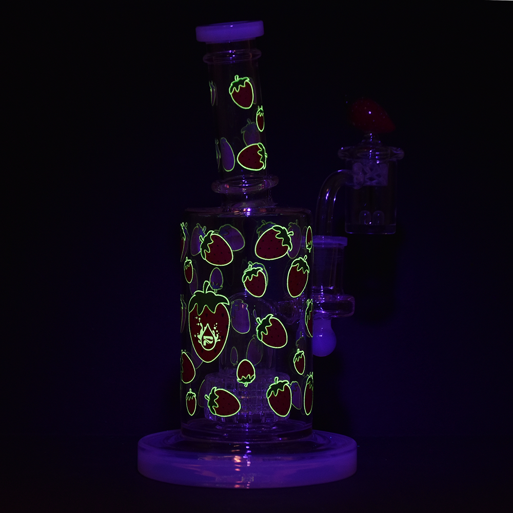 Pulsar Fruit Series Wax Pipe Duo | Strawberry Cough | Glow In The Dark Accents