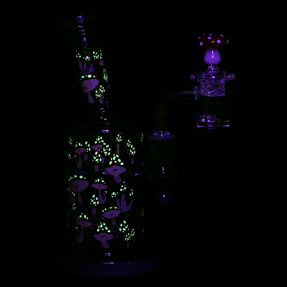 Pulsar Greatest Hits Series Wax Pipe Duo | Shroomiez | Dab Rig Glow In The Dark Accents