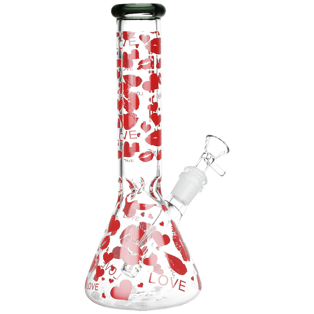 Pulsar Hearts and Kisses Beaker Bong | Back View