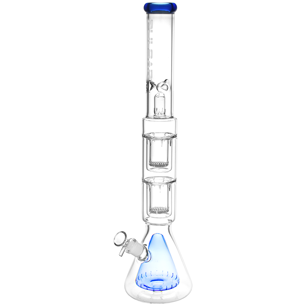 Pulsar High Rise Trinity Beaker Bong | Transparent Blue