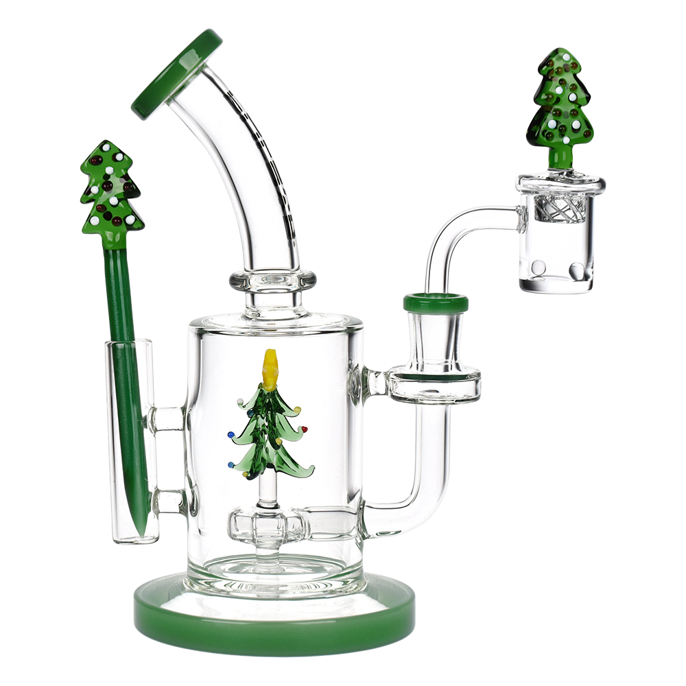 Pulsar Holidaze Dab Rig Set | Chrismas Tree | Side View