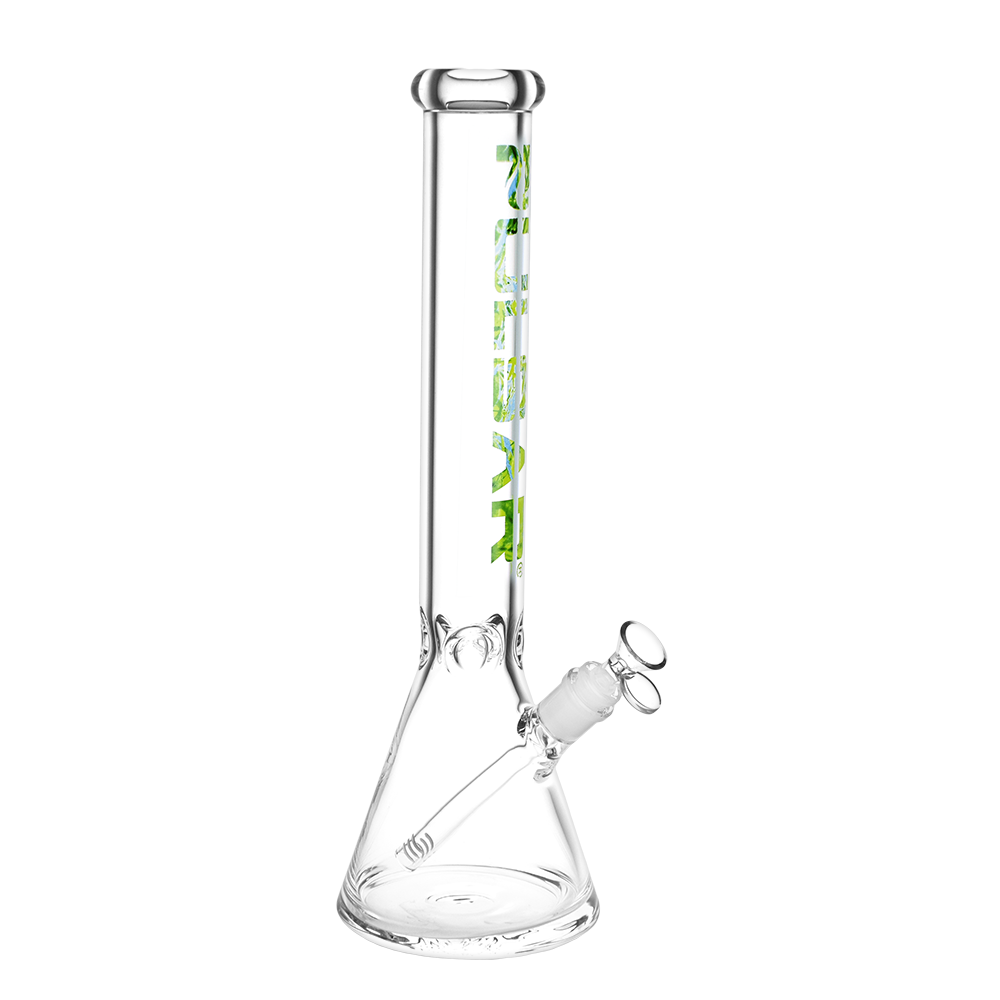 Pulsar Illustrated Logo Beaker Bong | Large Size | Green