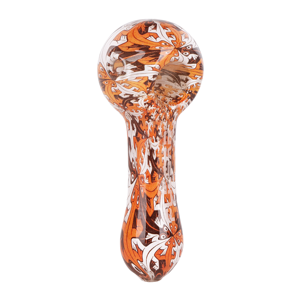 Pulsar Inside Print Spoon Pipe | Interlocking Lizards | Top View