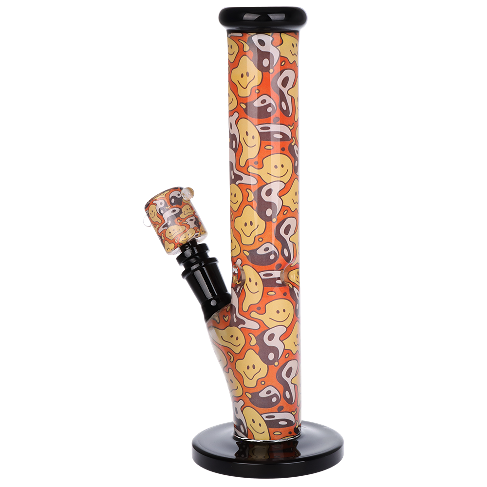 Pulsar Inside Print Straight Tube Bong | Yin Yang Y'all | Back View