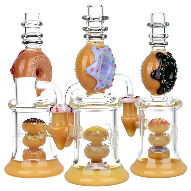 MINI 10/14mm Glass Oil Rig Pipe Concentrate Dab Straw Set Thick Glass  Bubbler Honey Straw Kit with Titanium Nail and Case