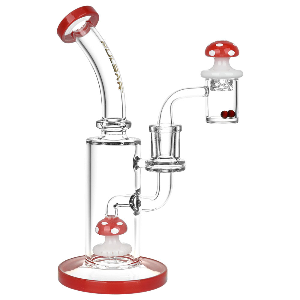 Pulsar Shroom Dab Rig Set | Red