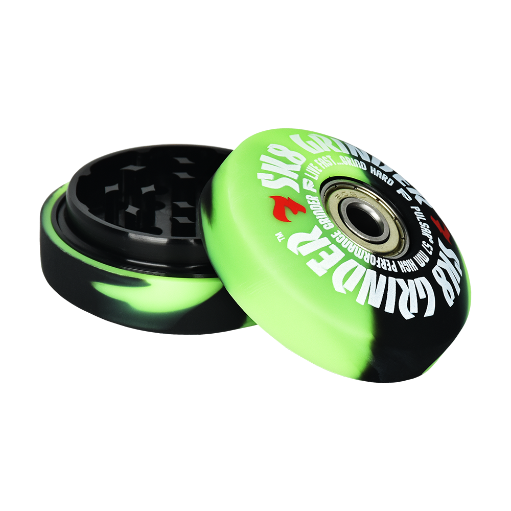 Pulsar SK8 Herb Grinder | UV Reactive Rollin' Slime | Open View