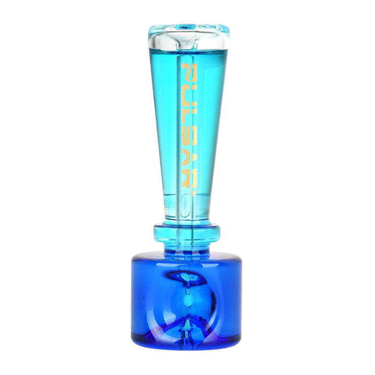 Pulsar Stacked Geometric Glycerin Hand Pipe | Blue