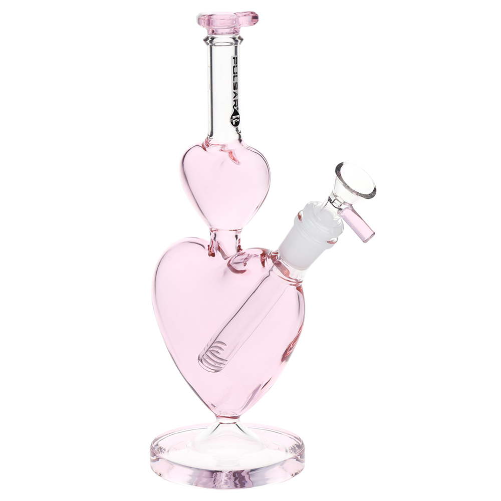 Pulsar Stacked Hearts Bong | Front View