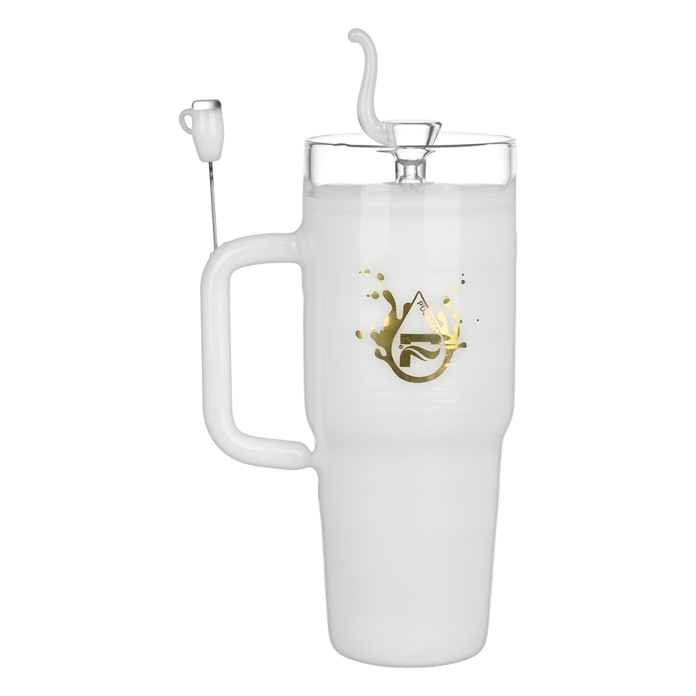 Pulsar Stonely Cup Bong | White | Back View
