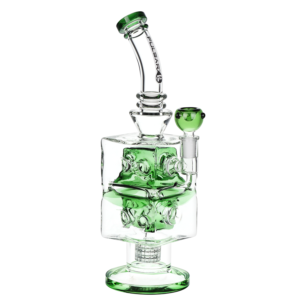 Pulsar Swiss Block Double Stack Bong | Green
