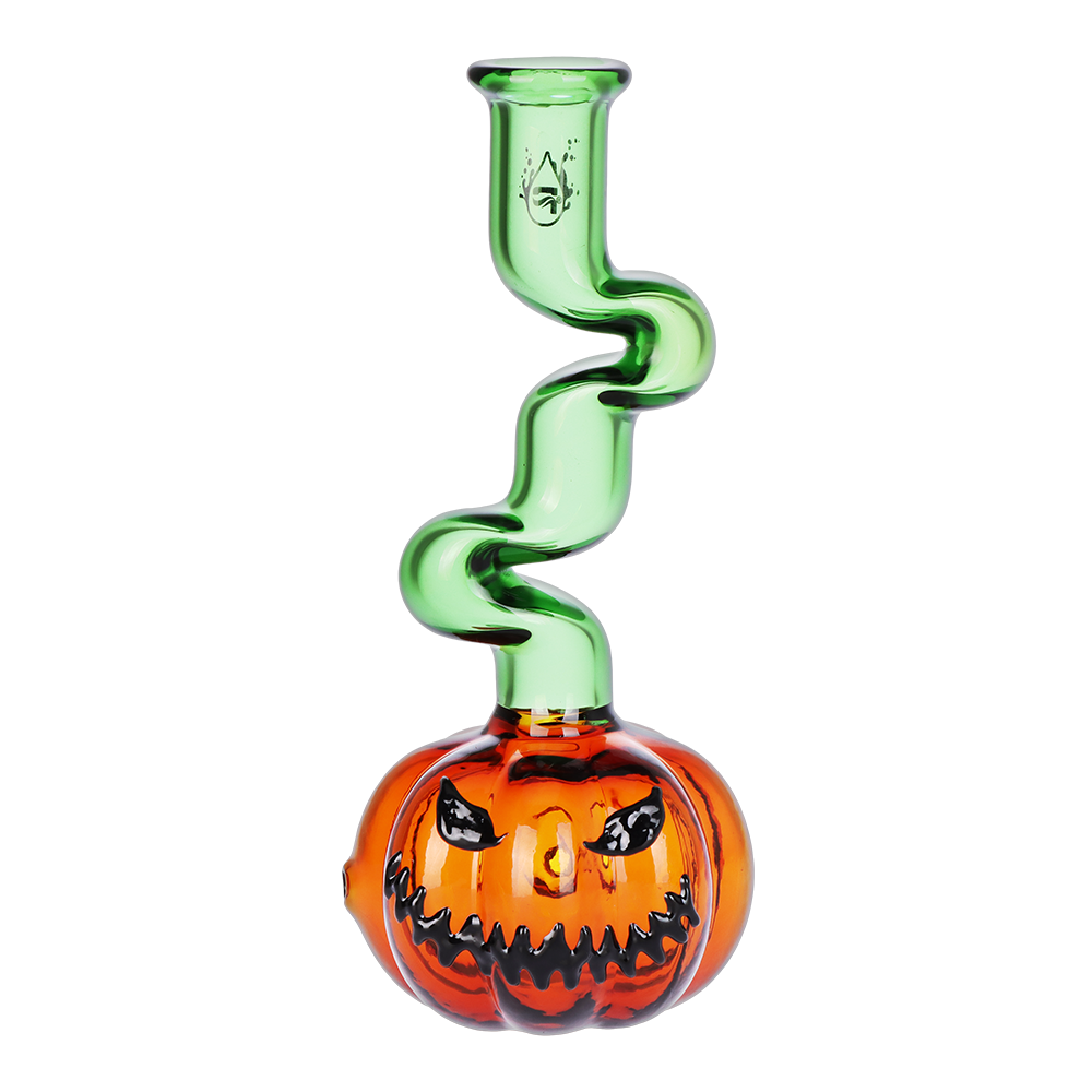 Pulsar Wicked Twisty Jack-O-Lantern Hand Pipe | Front View