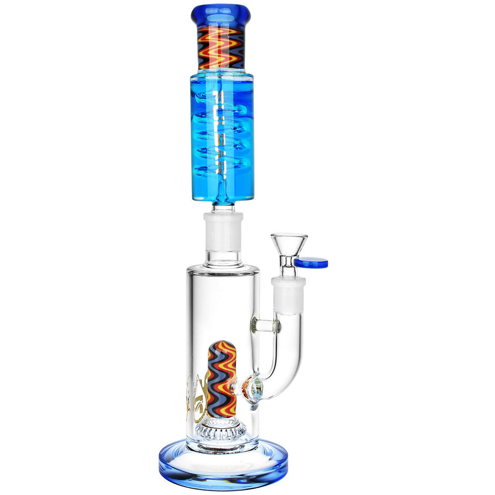 Pulsar Wig Wag Glycerin Stacker Bong | Blue