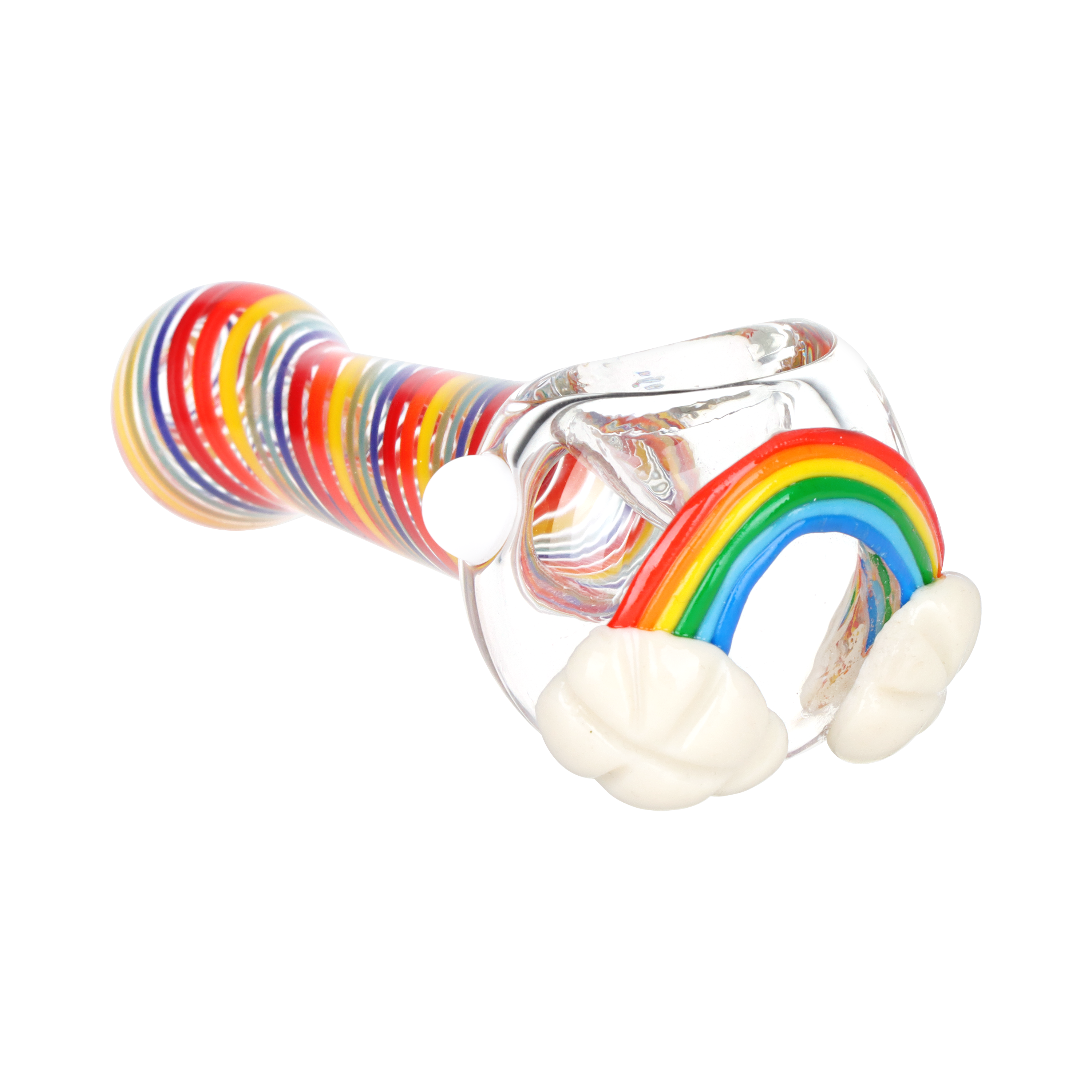 Rainbow Cloud Spoon Pipe | Front Bowl View
