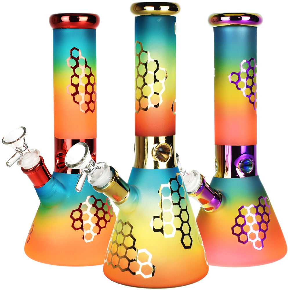 Rainbow Honeycomb Beaker Bong | Group