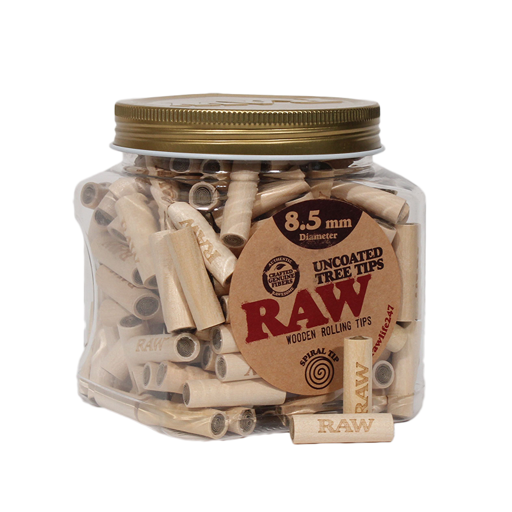 RAW Uncoated Tree Tips | 8.5mm Diameter | Bulk Jar