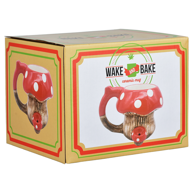 Red Mushroom Ceramic Pipe Mug | Packaging