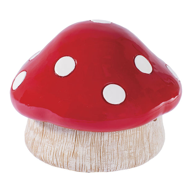 2-in-1 Red Mushroom Covered Ashtray | Closed View