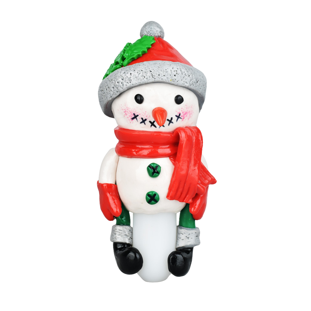 Santa Snowman Hand Pipe | Back View