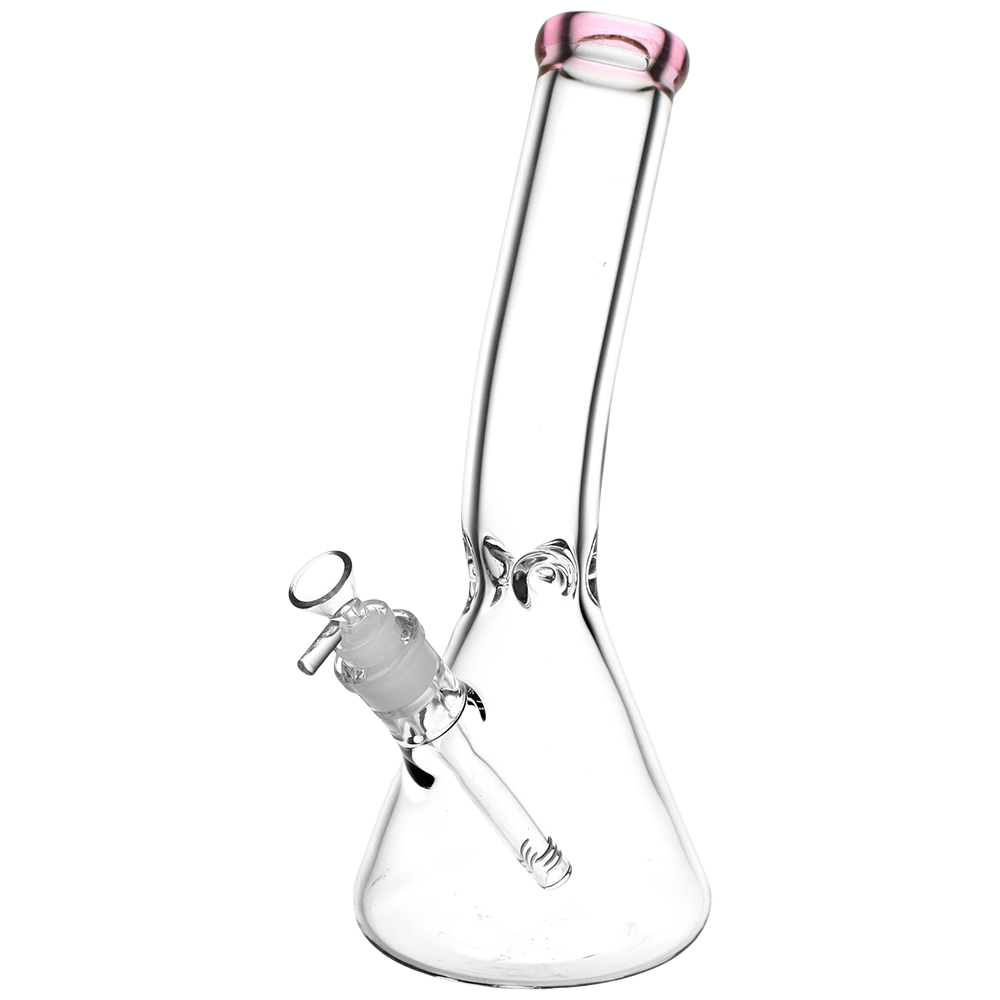 SeshGear Classic Glass Bent Neck Beaker Bong | Large Size | Front View