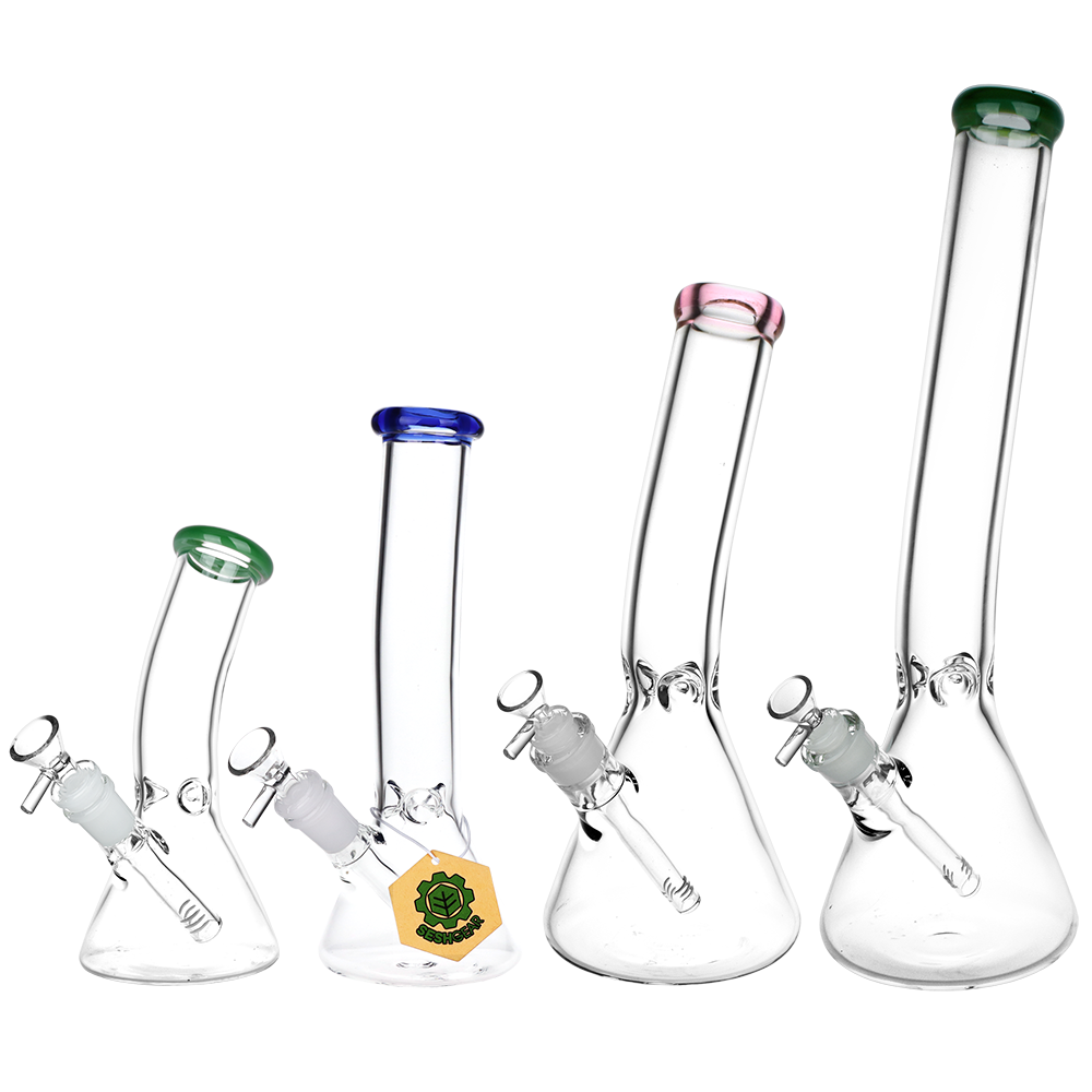 SeshGear Classic Glass Bent Neck Beaker Bong | Multiple Sizes Group