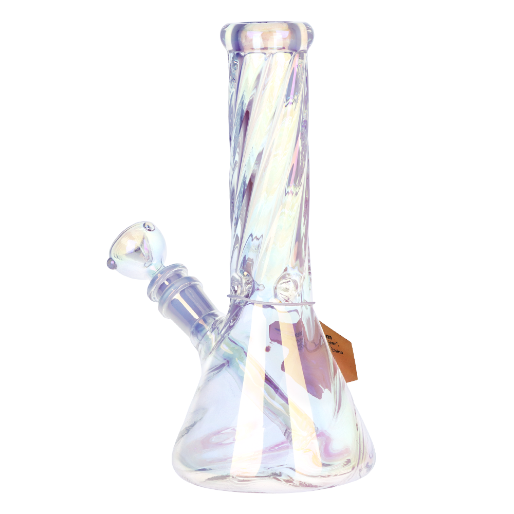 SeshGear Iridescent Twist Beaker Bong | Back View
